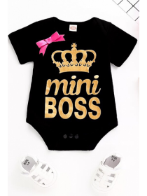 Ошатний дитячий бодік з бантиком Mini Boss